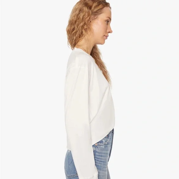 MOTHER The L/S Slouchy Cut Off - Picture 3 of 8